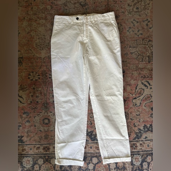 Suitsupply Men’s White Cotton Stretch Pants - Picture 1 of 6